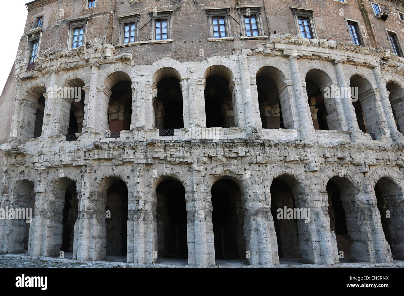 Italy. Rome. Theater of Marcellus. Roman Republic. 13 BC. Stock Photo