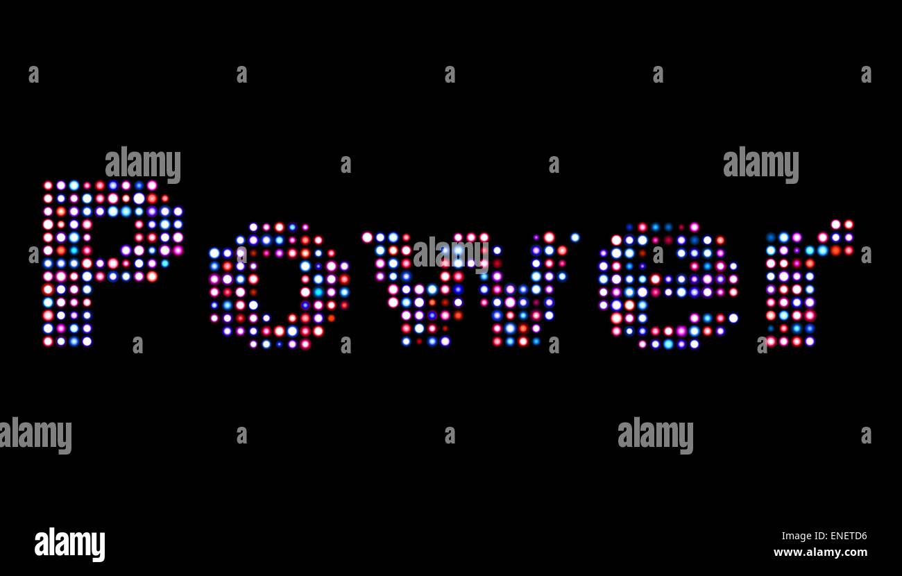 Power led text Stock Photo - Alamy