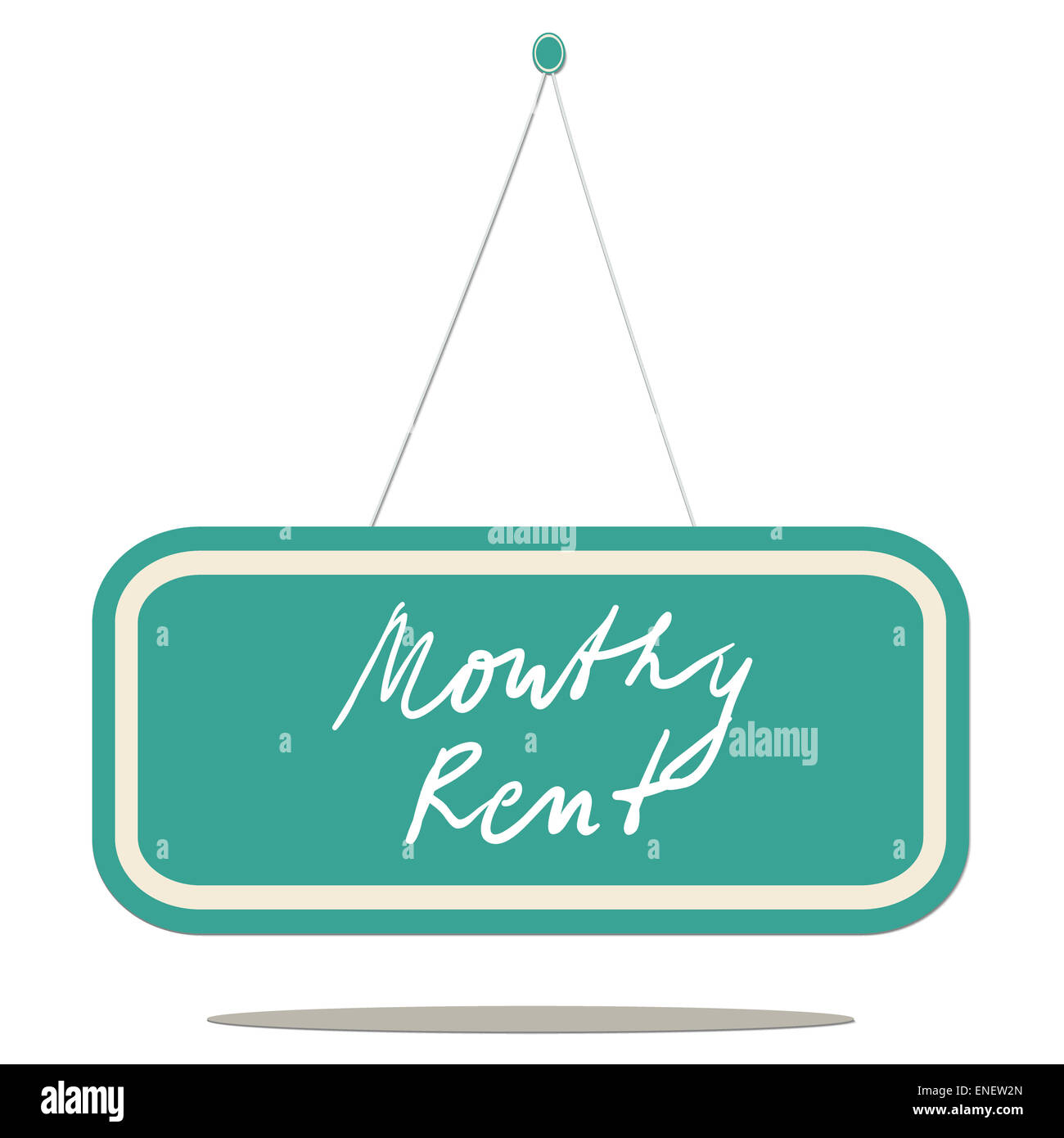 Monthly rent sign board. Illustration made in vector Stock Photo - Alamy