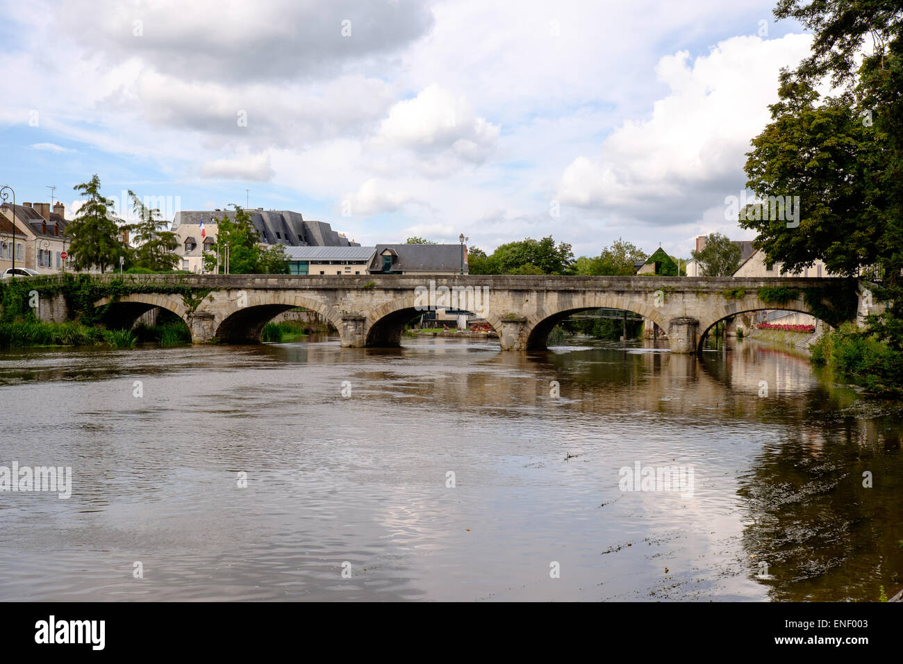 Centre of commune of Romorantin-Lanthenay in the Loir-et-Cher department, France Stock Photo