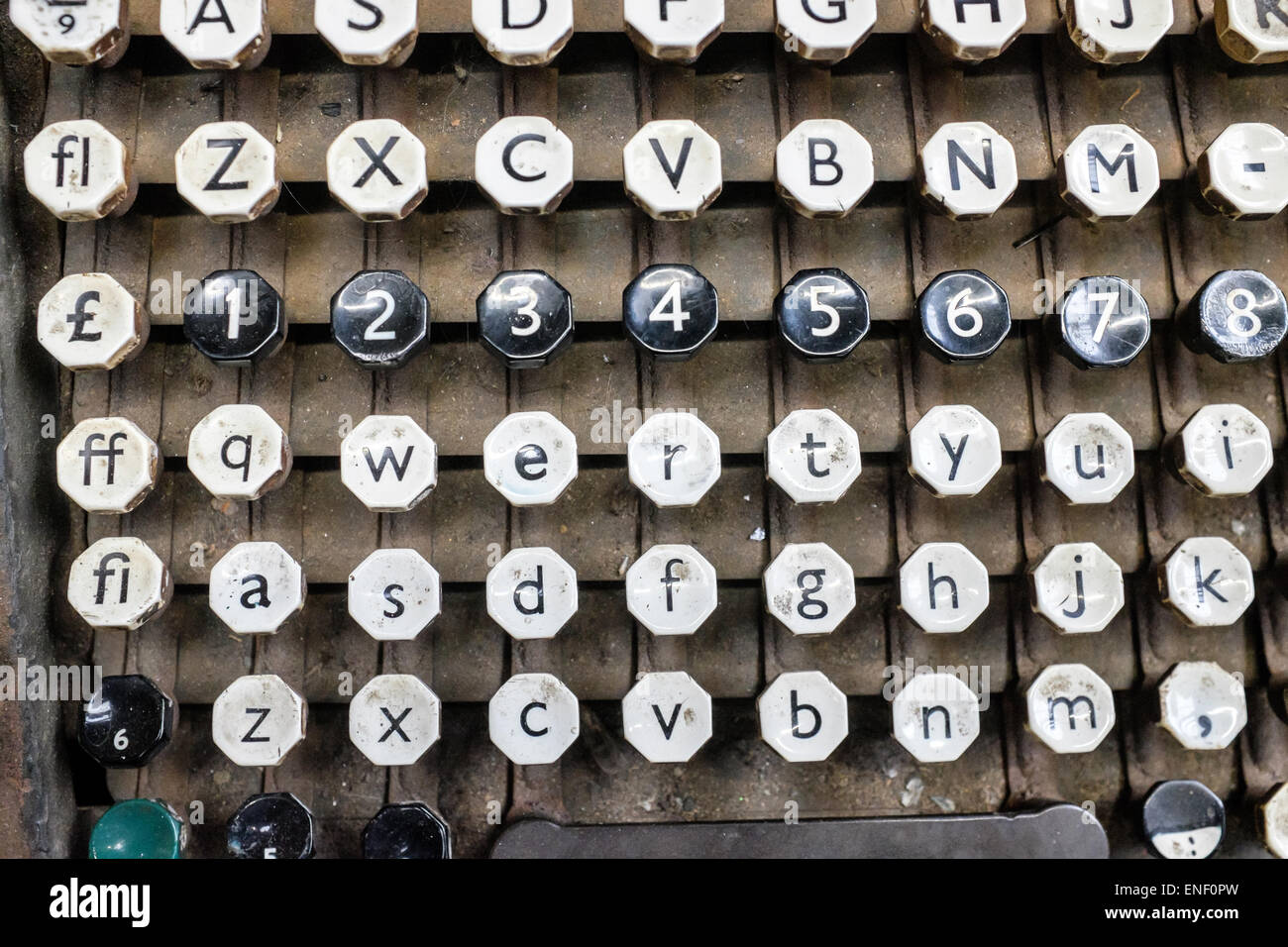 Monotype keyboard machine at the Industrial Museum Bradford, Yorkshire, UK Stock Photo