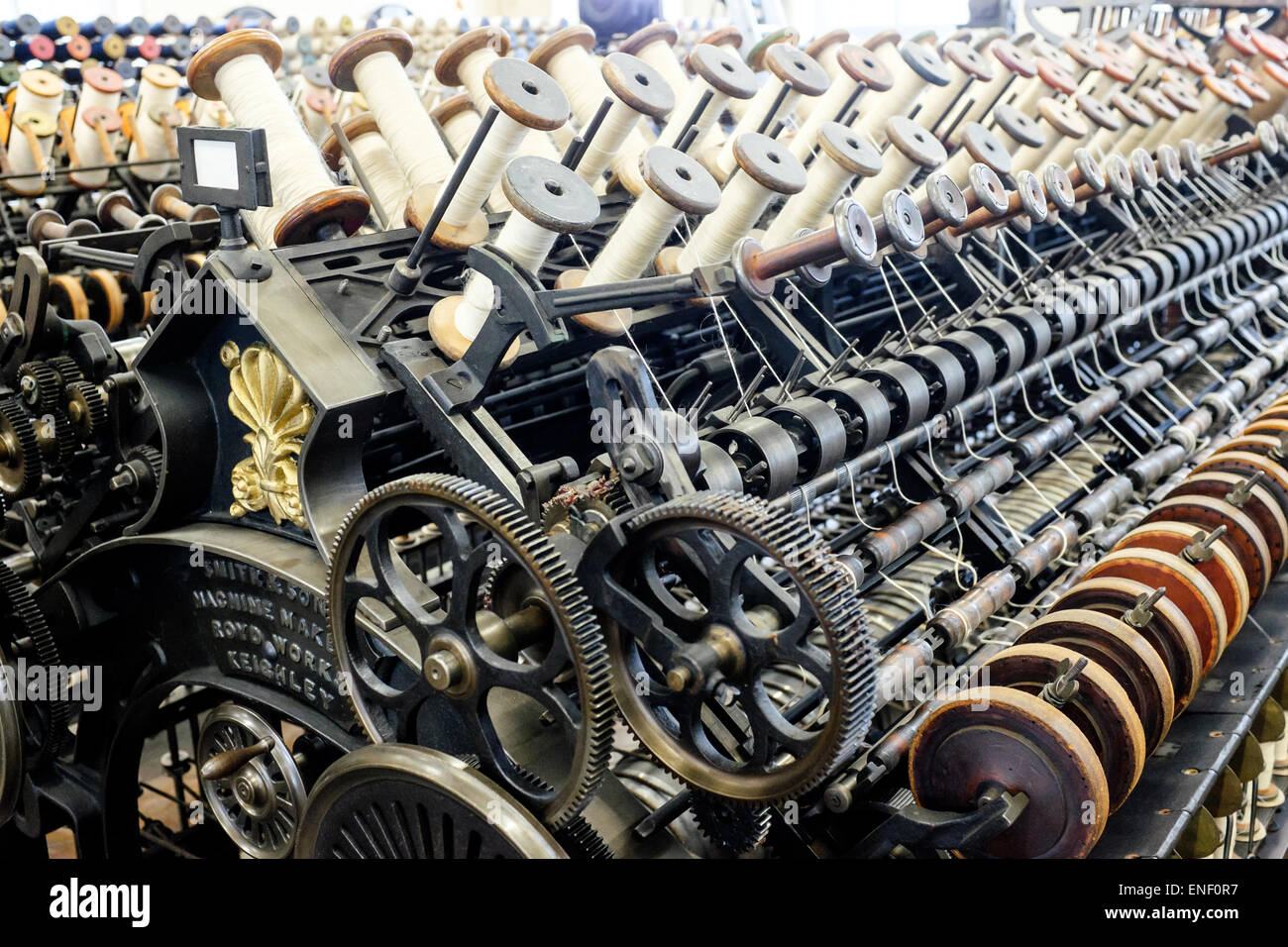 Cotton spinning equipment at the Industrial Museum Bradford, Yorkshire