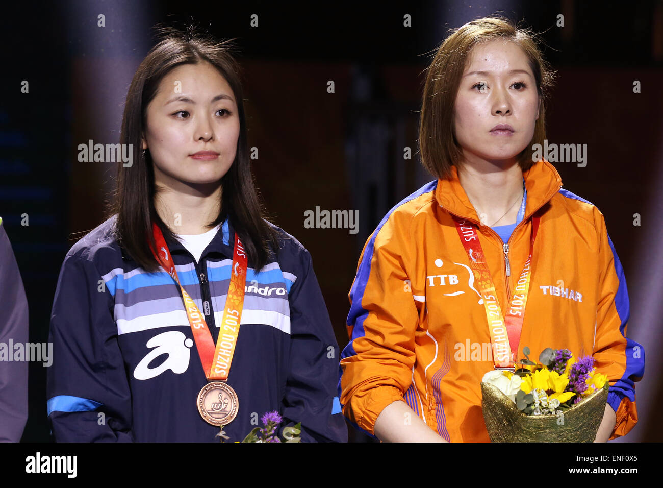 LI Jie (NED) & LI Qian (POL), MAY 3, 2015 - Table Tennis : 2015 World Table  Tennis