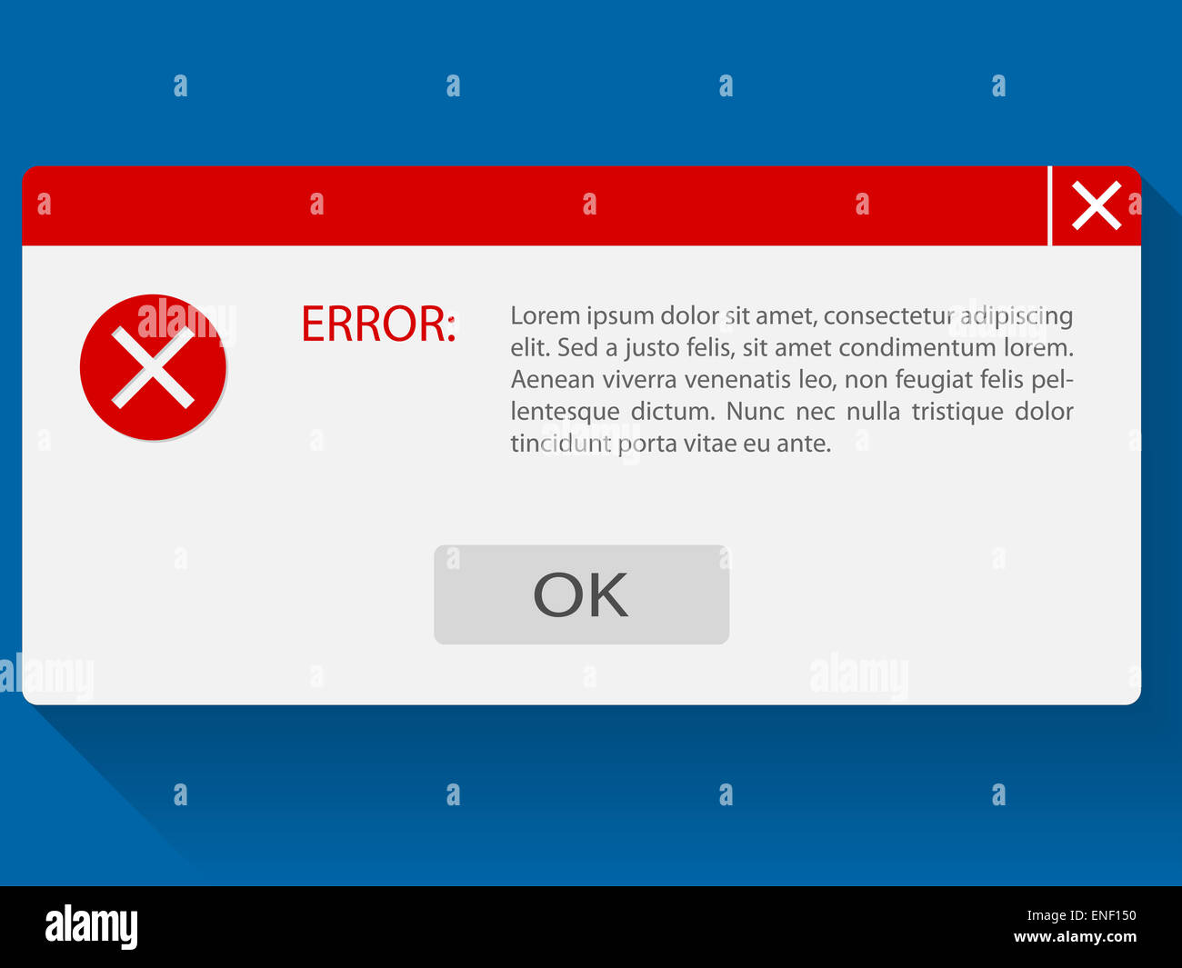 Customizable flat error window for different error codes Stock Photo ...