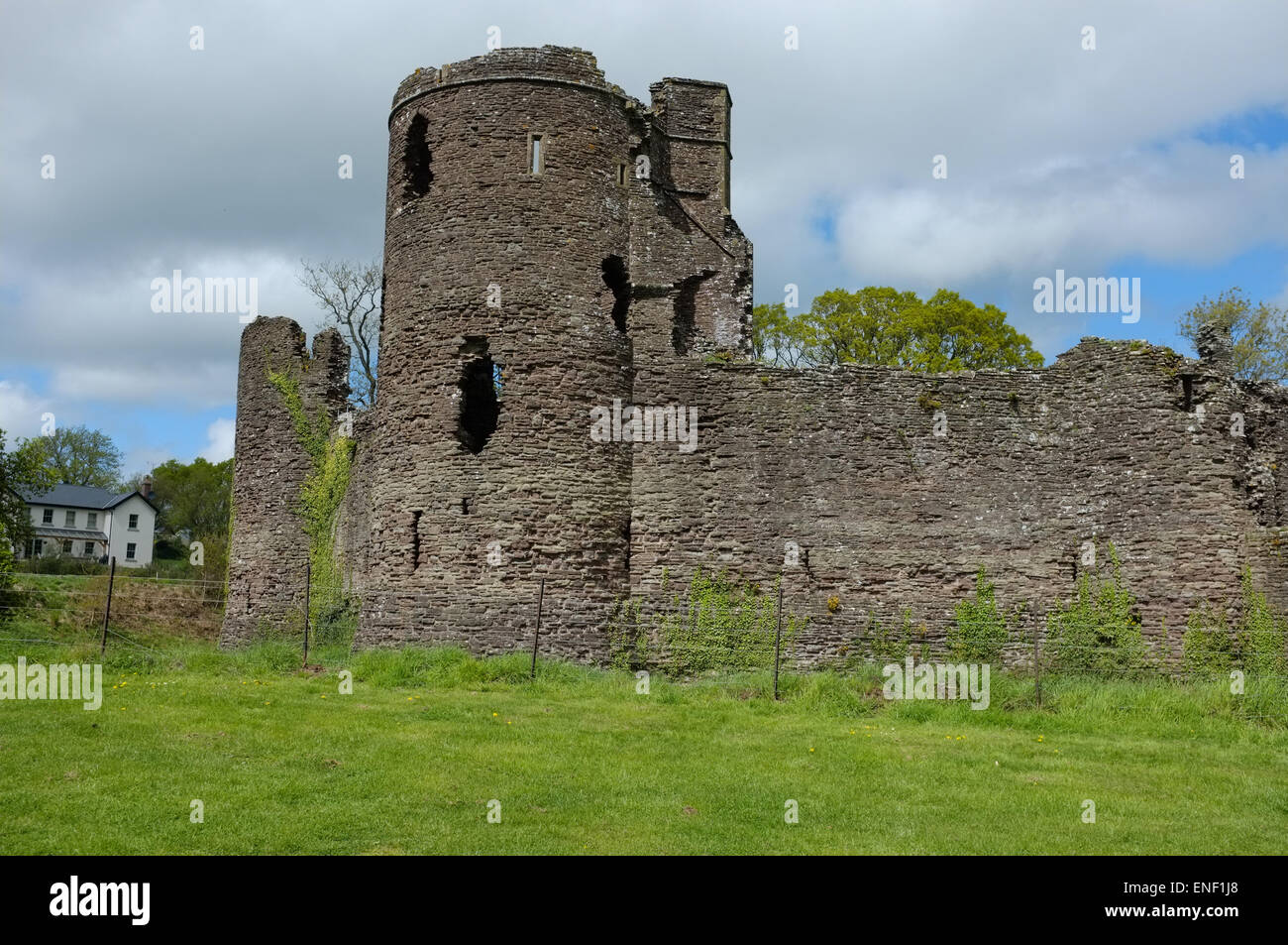 Exterior view of Grosmont Norman Castle, Grosmont, Abergavenny, Gwent Wales UK Stock Photo