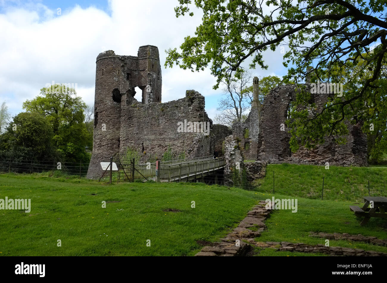 Exterior view of Grosmont Norman Castle, Grosmont, Abergavenny, Gwent Wales UK Stock Photo