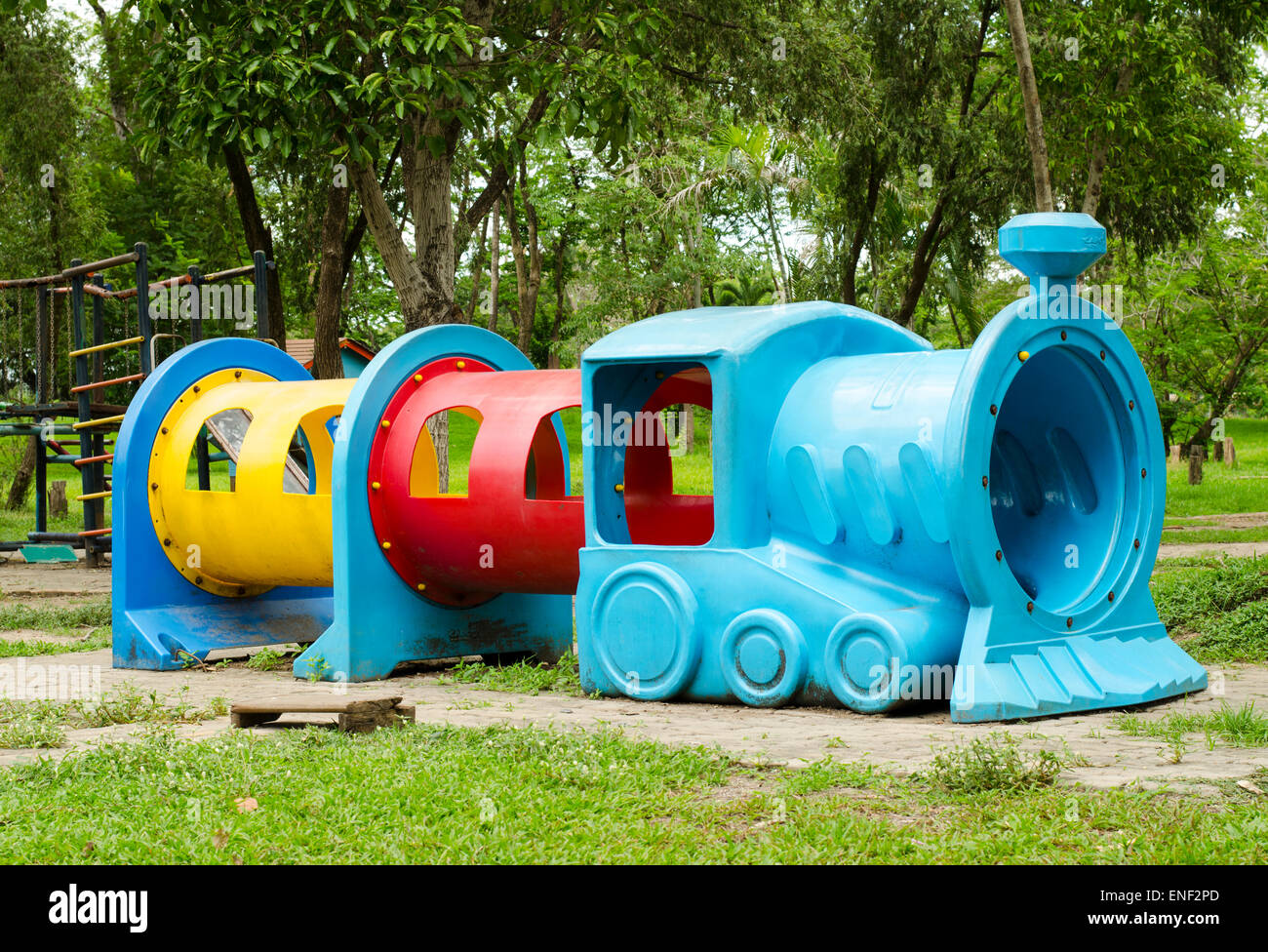 rides for the children's playground train symbolic Stock Photo Alamy