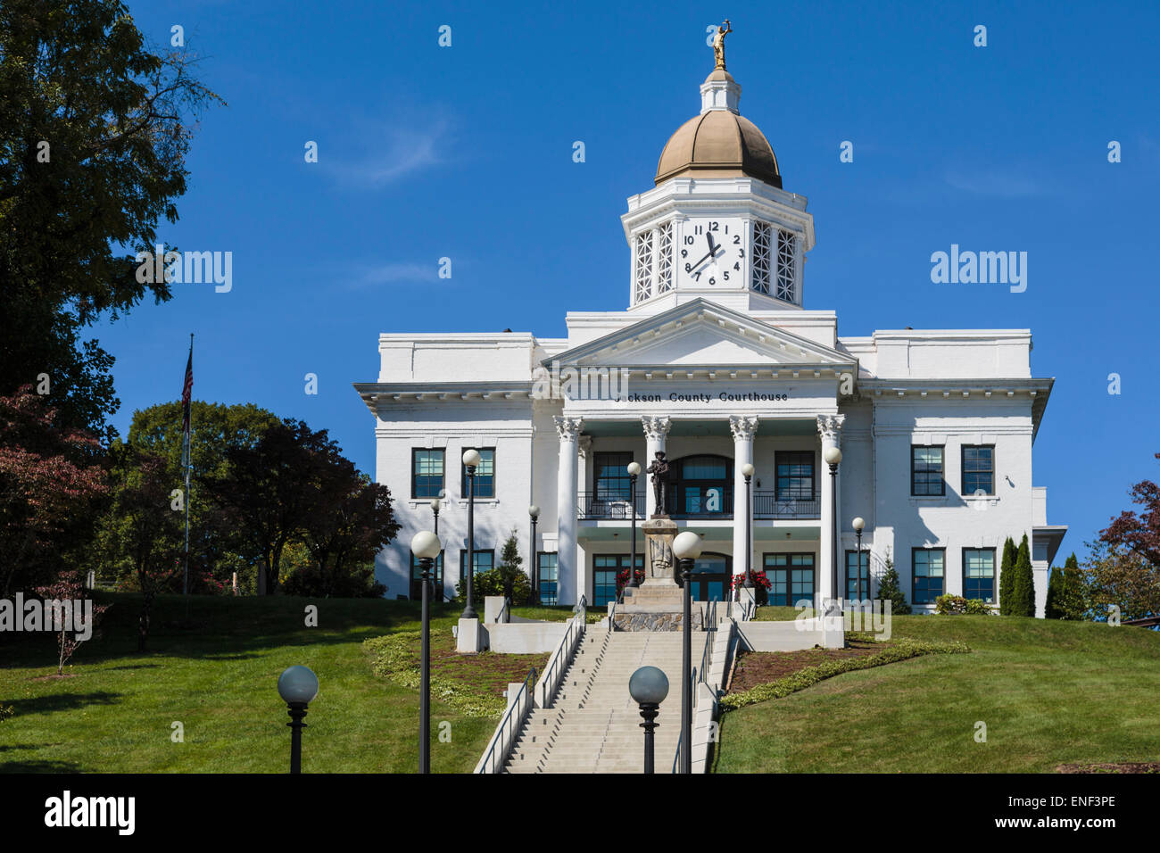 Sylva, Jackson County, North Carolina, United States of America.  Jackson county courthouse. Stock Photo