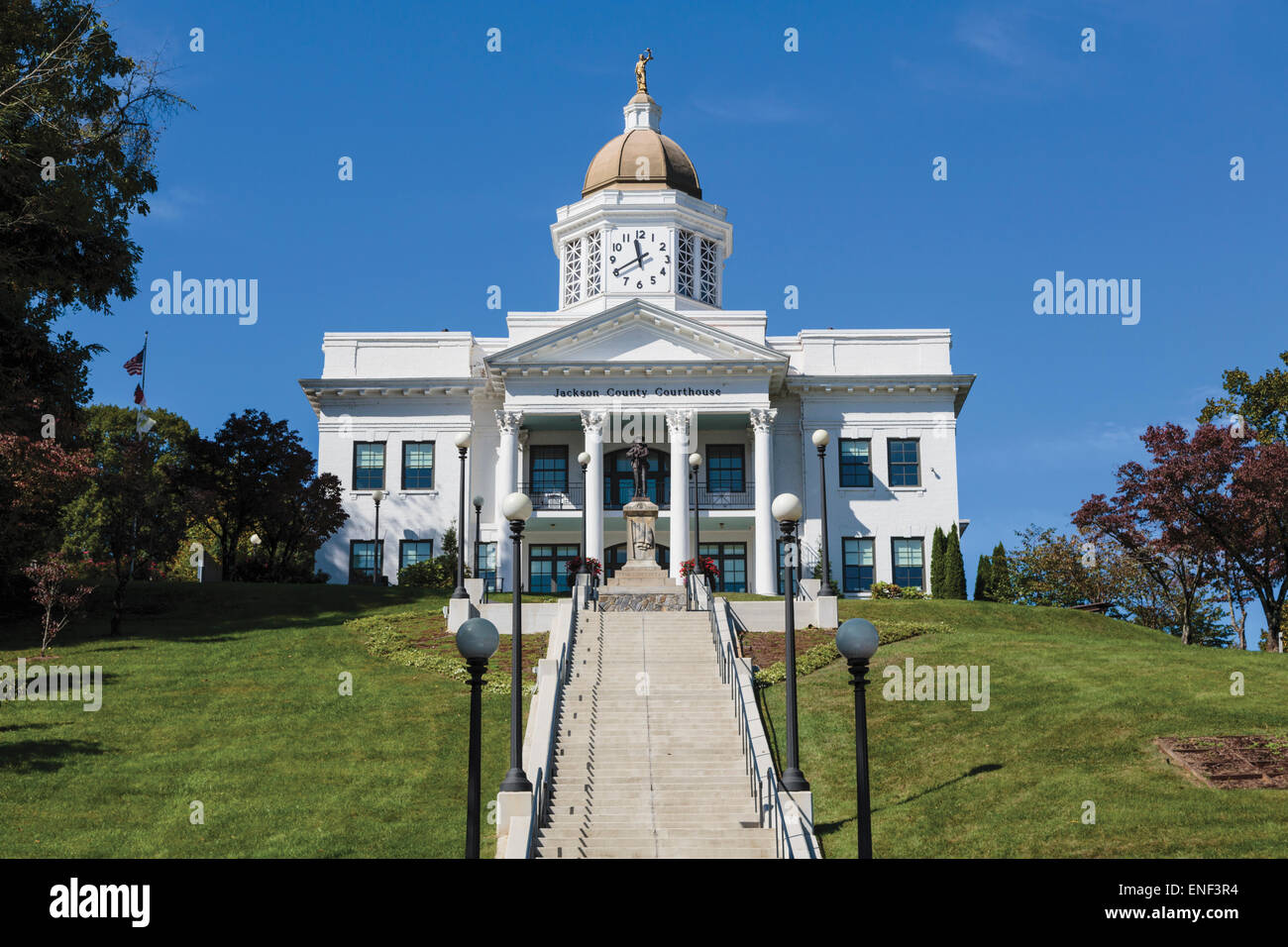 Sylva, Jackson County, North Carolina, United States of America.  Jackson county courthouse. Stock Photo