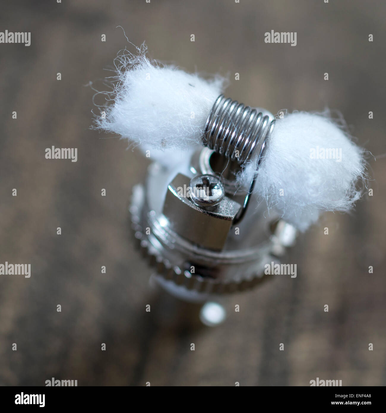 Rebuildable Dripping Vaping Atomizer, close up Stock Photo