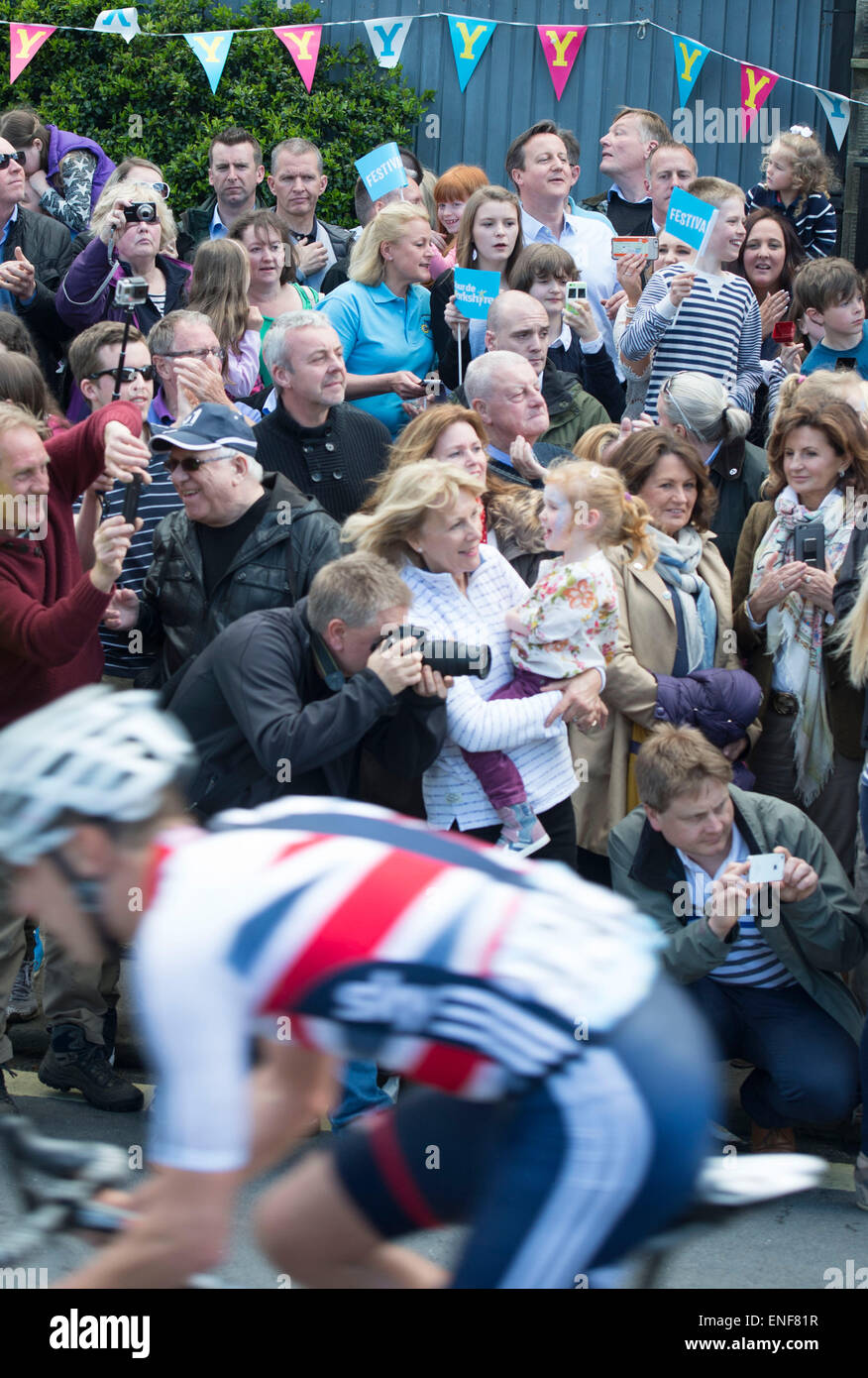 Tour de Yorkshire Day 3 in Addingham and Prime Minister David