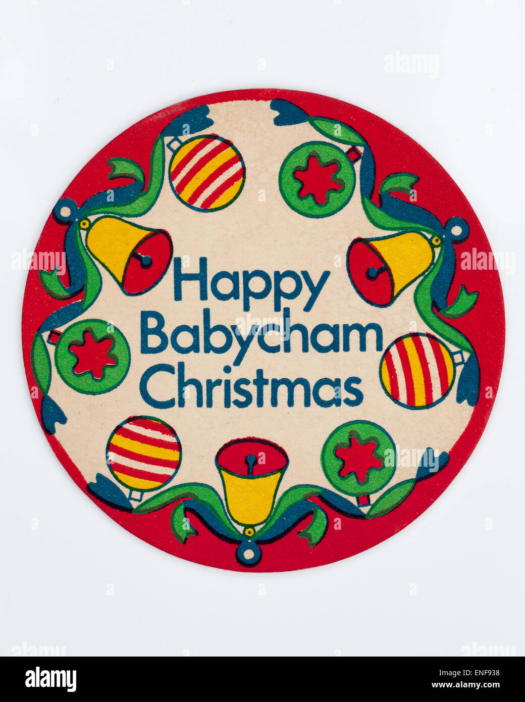 Vintage Beer Mat advertising Babycham at Christmas Stock Photo - Alamy