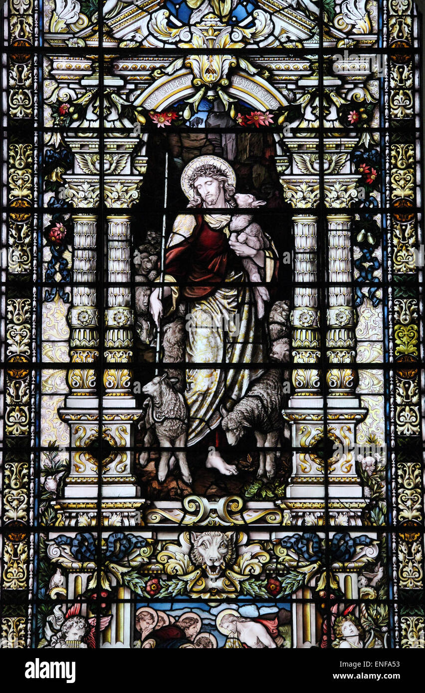 Stained Glass Window at St Anns Church in Manchester Stock Photo Alamy