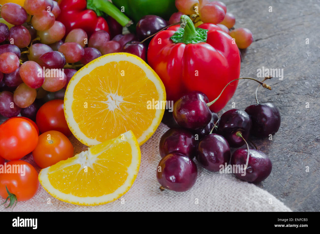 mix fruits and vegetable for health Stock Photo Alamy