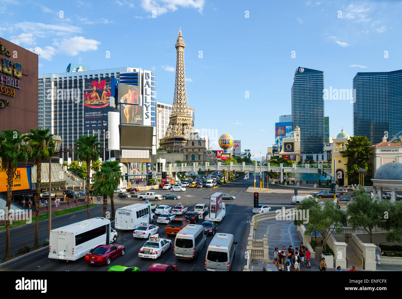 A view of Las Vegas strip Stock Photo