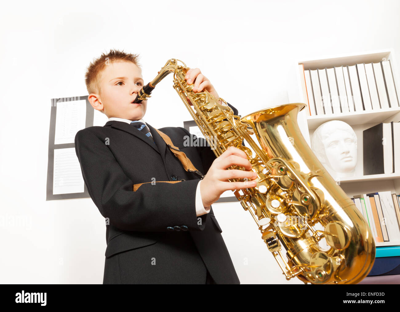 Children Playing Saxophone High Resolution Stock Photography and Images Alamy