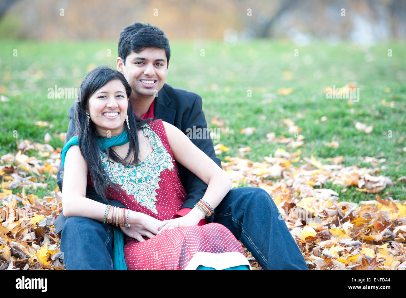 Young Happy Indian Couple Stock Photo - Alamy