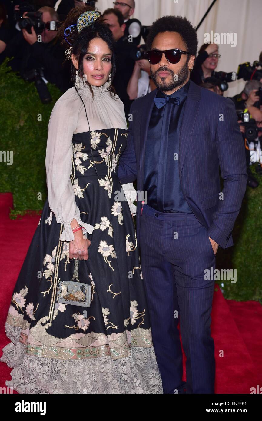 New York, NY, USA. 4th May, 2015. Lisa Bonet, Lenny Kravitz at