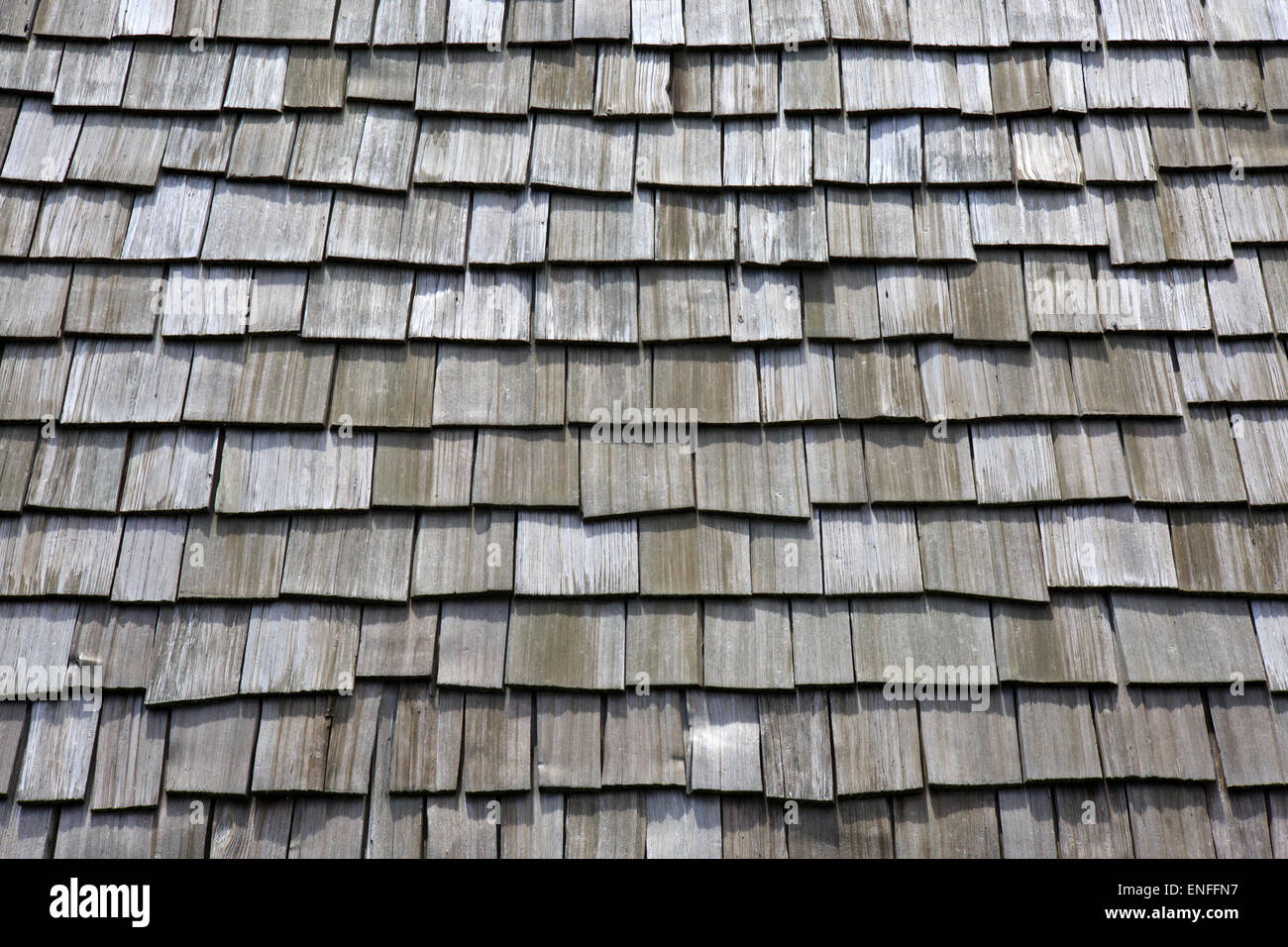 Wood roof shingles Stock Photo