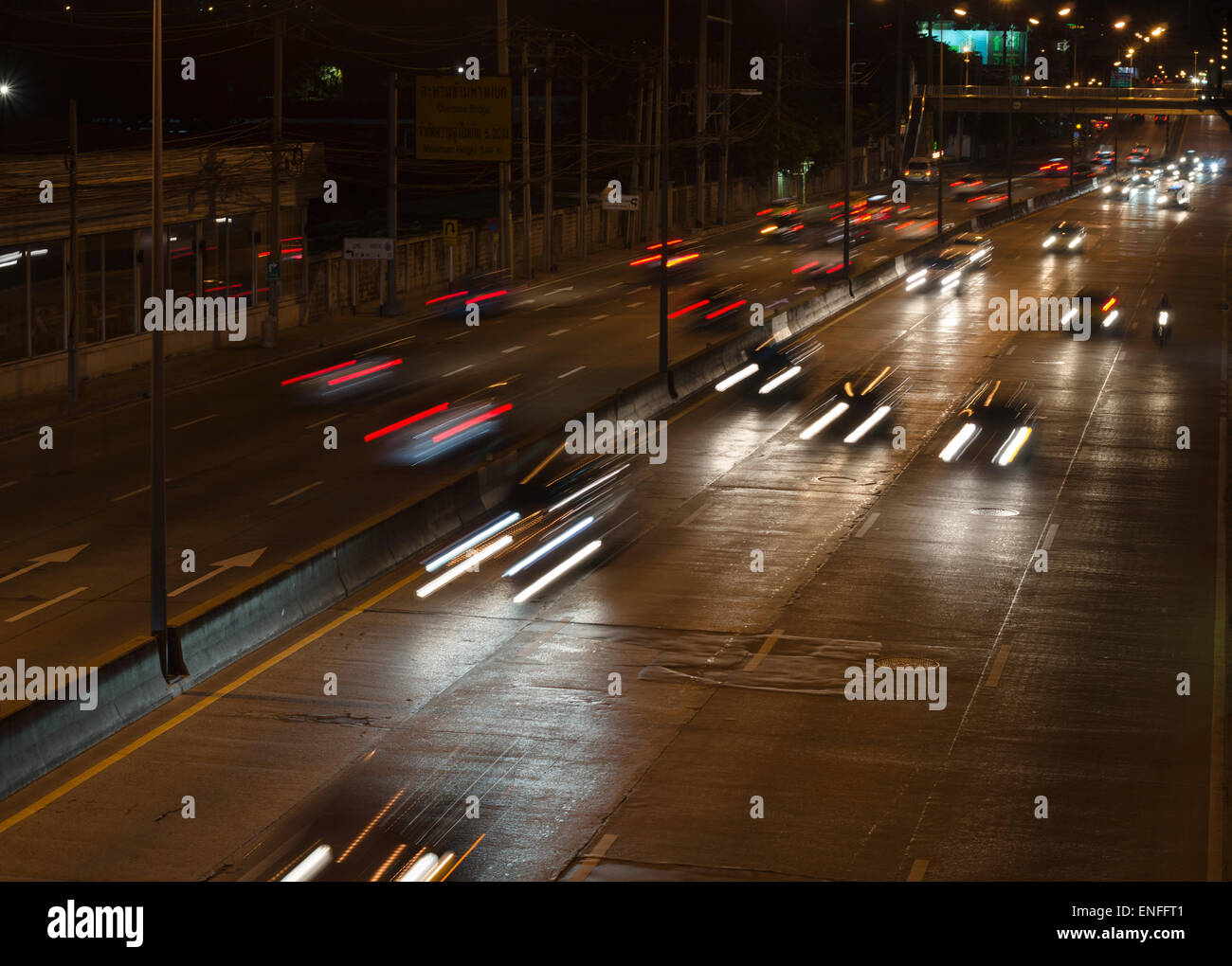 car lights at night in the city Stock Photo Alamy