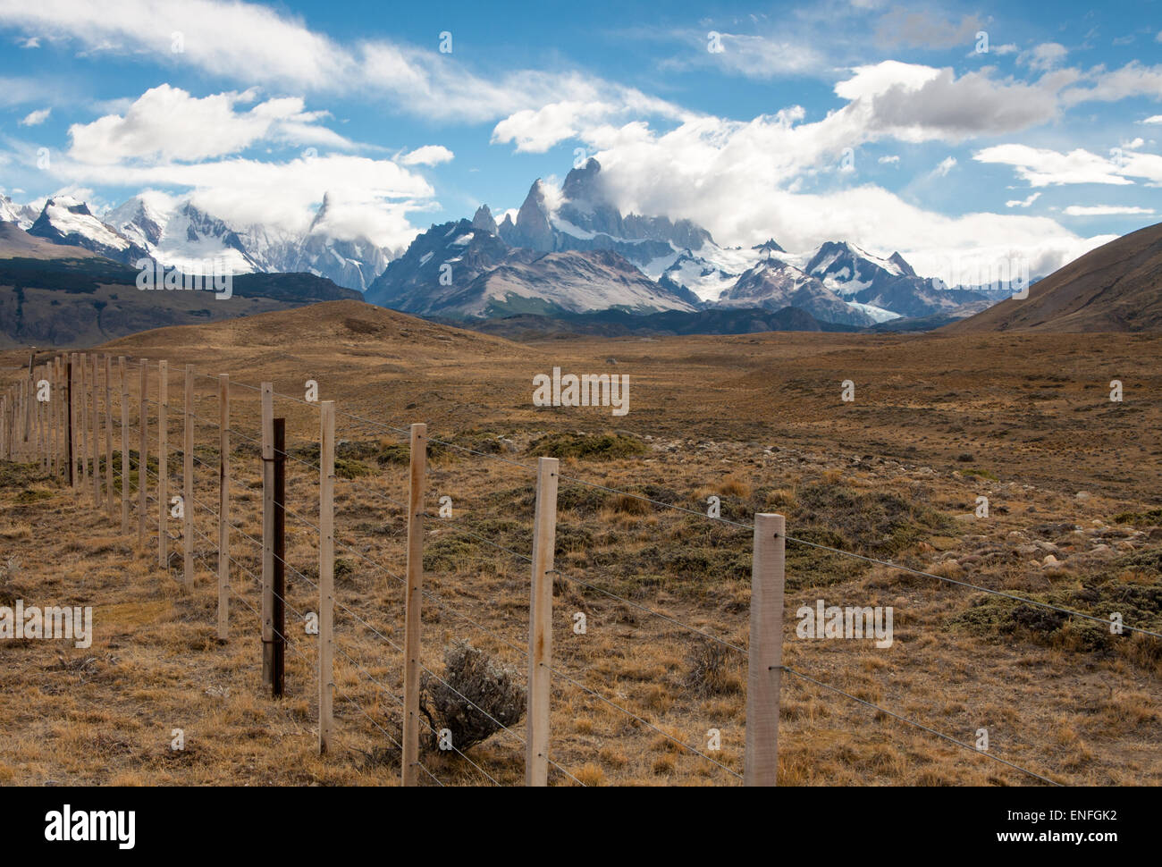 Mount Fitz Roy massif, Los Glaciares National Park, Santa Cruz Patagonia Argentina Stock Photo