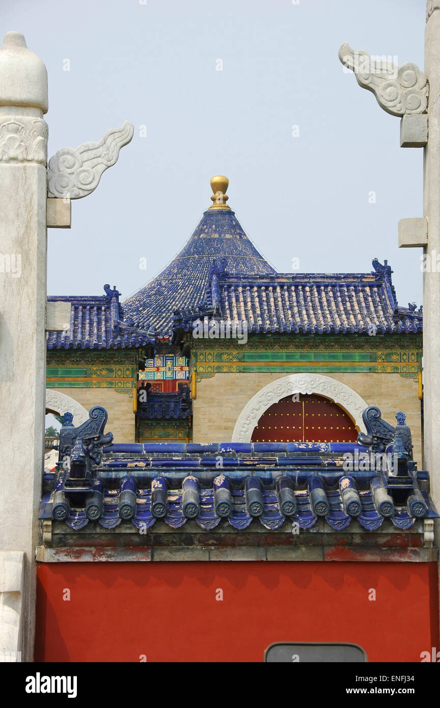 Temple of heaven between two gates Stock Photo