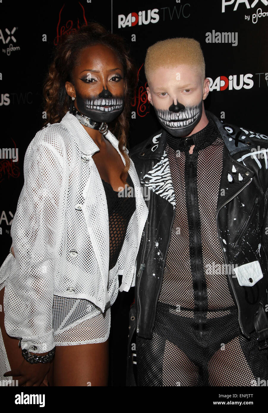 Los Angeles premiere of 'Horns' - Arrivals  Featuring: Keenyah Hill,Shaun Ross Where: Hollywood, California, United States When: 30 Oct 2014 Stock Photo