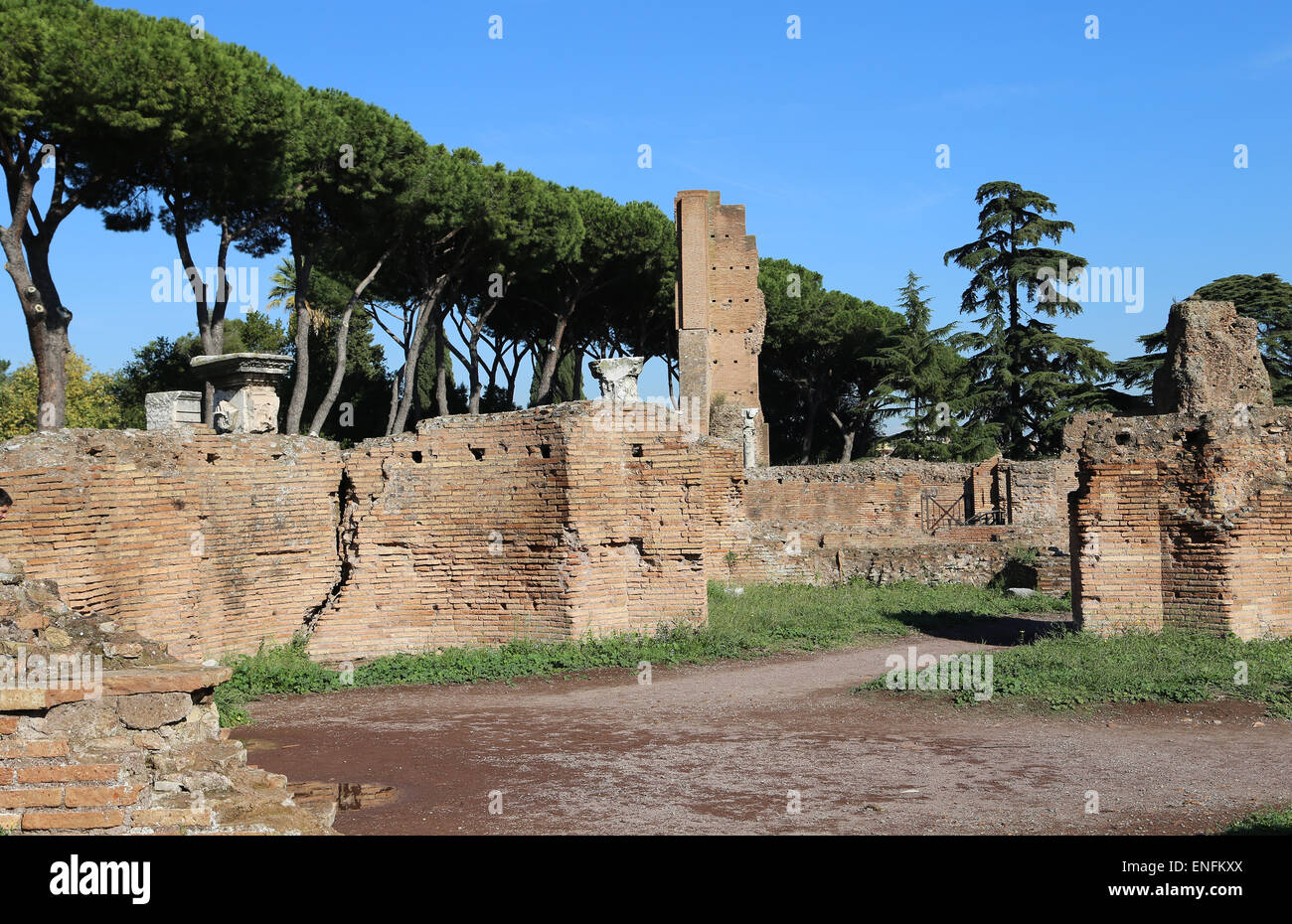 Italy. Rome. Imperial Palace. Palatine Hill. Ruins. 1st. Ad. Stock Photo