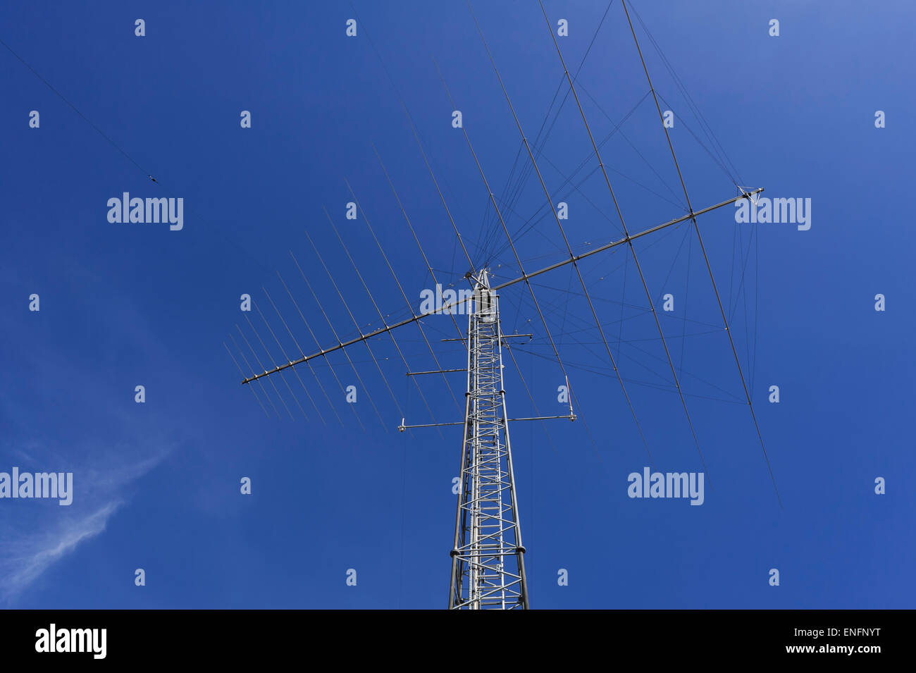 Transmission system for digital signal processing, Franconia, Bavaria, Germany Stock Photo