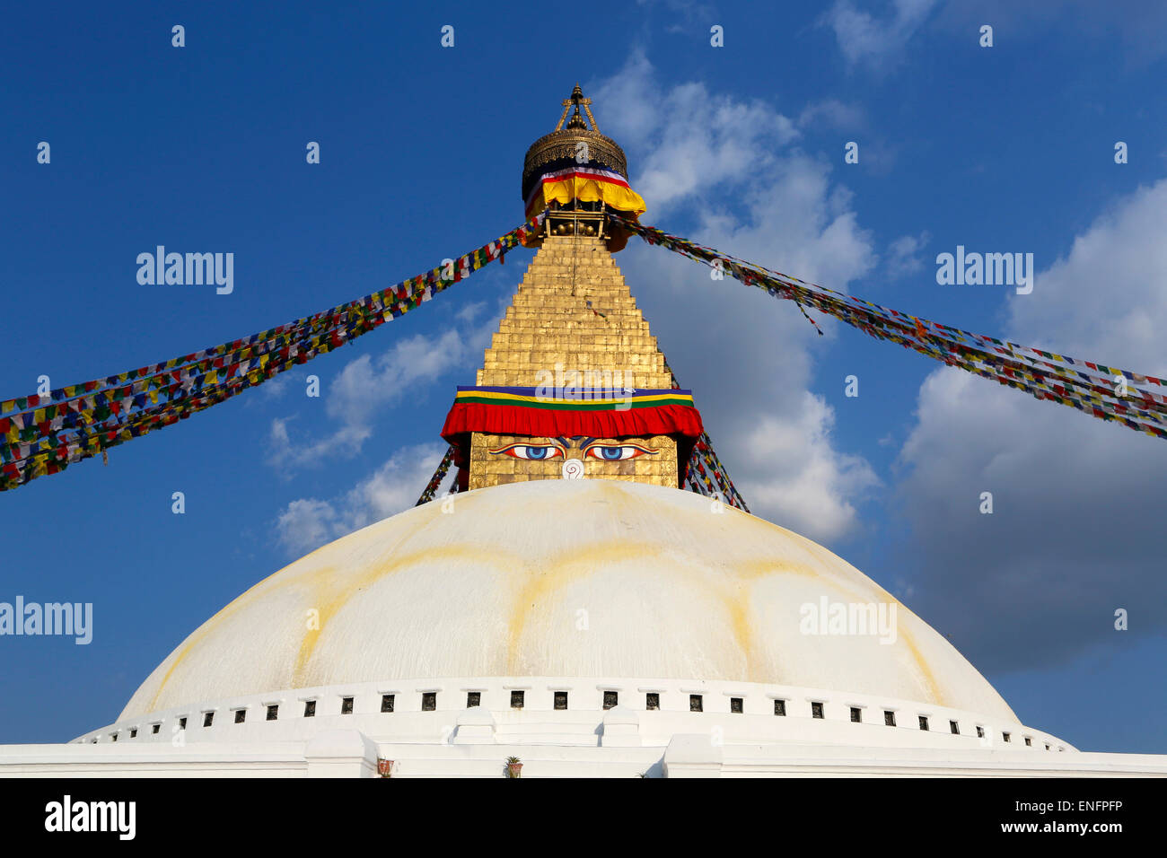Eyes of the Boudhanath Stupa, Kathmandu, Nepal Stock Photo Alamy