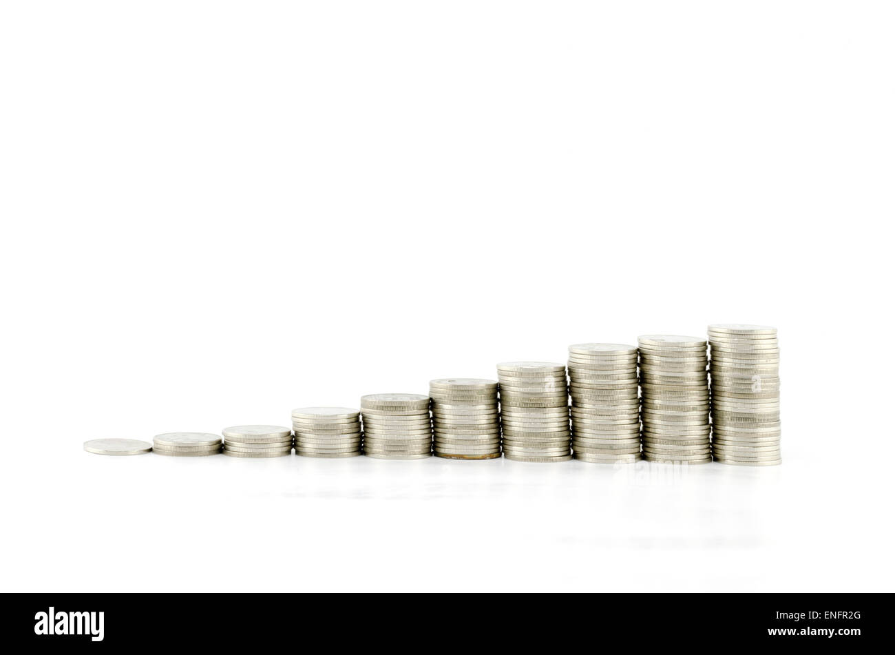 silver coin isolated on white background Stock Photo - Alamy