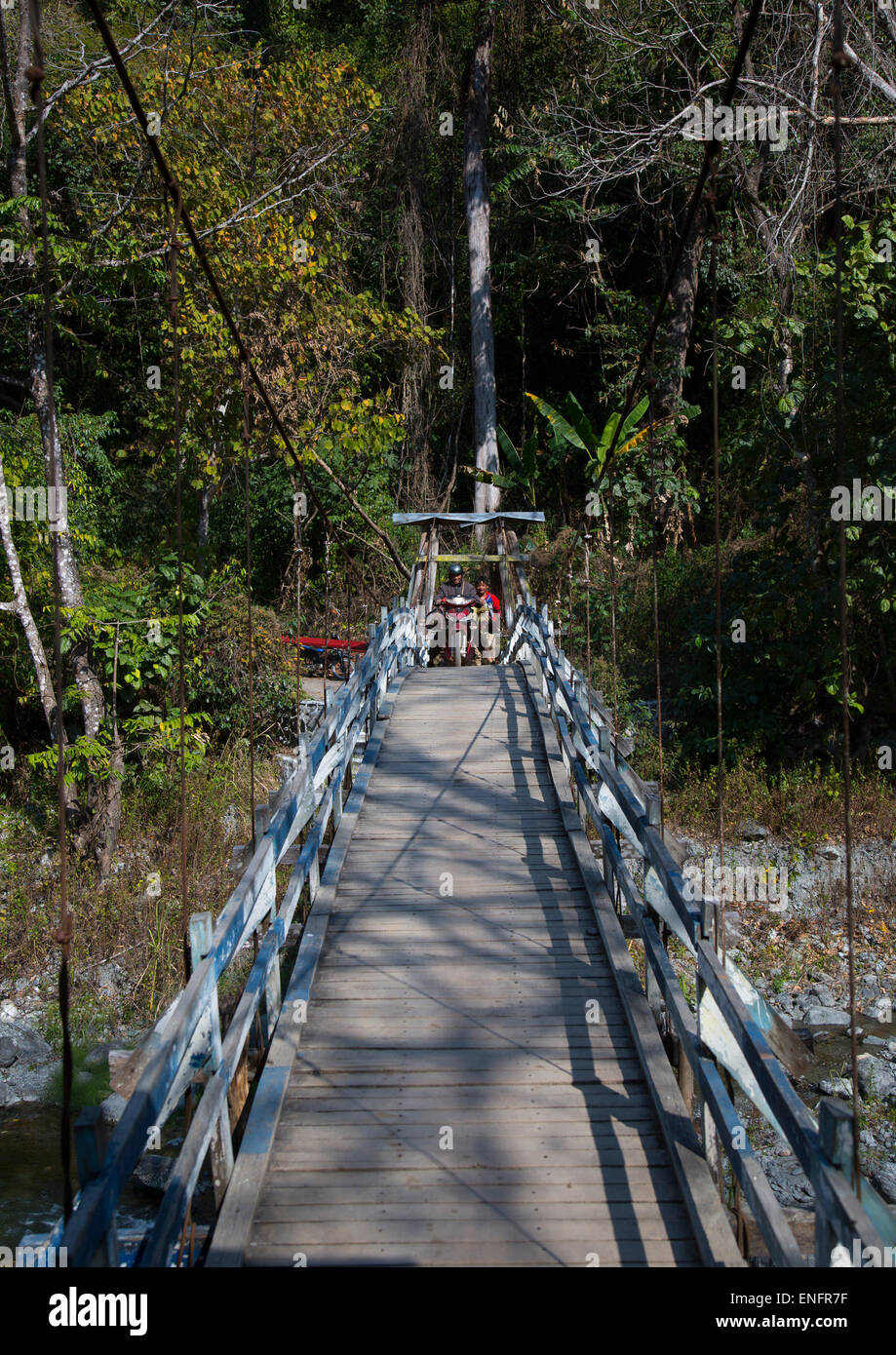 Myanmar people cross bridge hi-res stock photography and images - Alamy