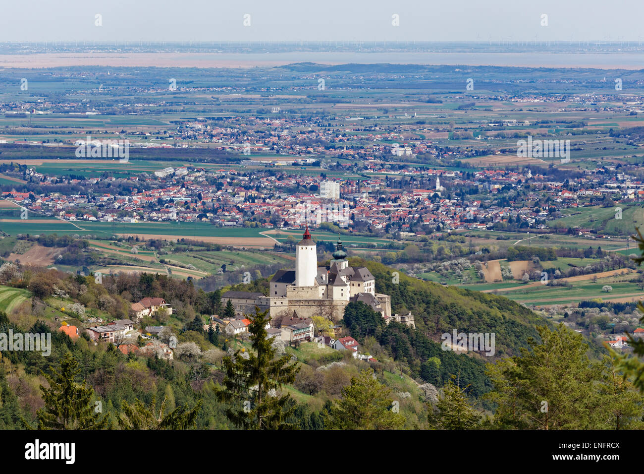 Forchtenstein Castle, Mattersburg and Lake Neusiedl, Northern Burgenland, Burgenland, Austria Stock Photo