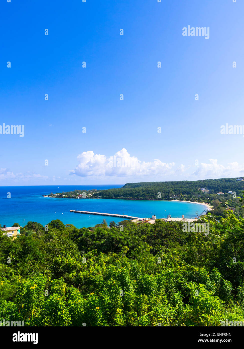Coastline, Port Rhoades, Discovery Bay, Jamaica Stock Photo