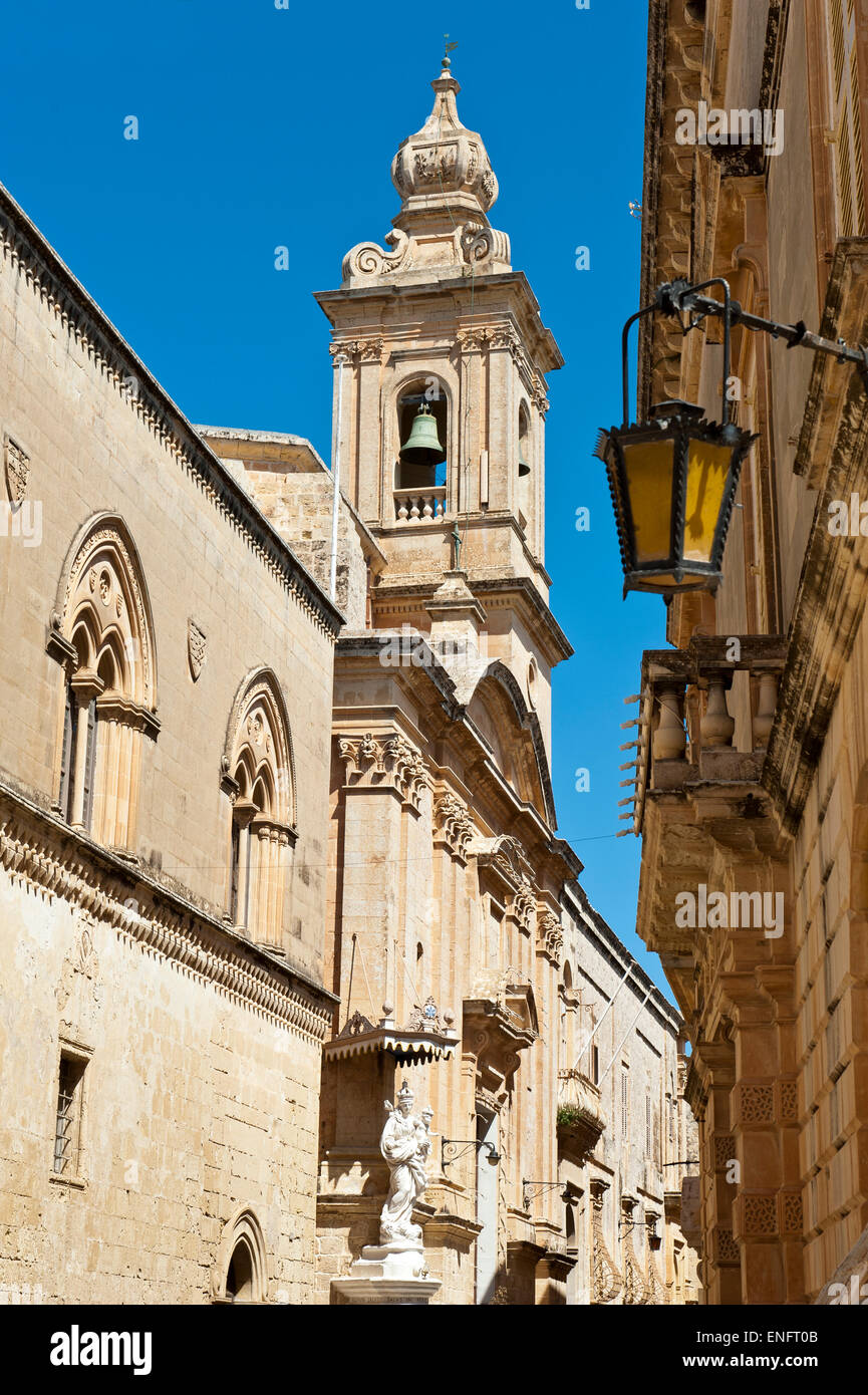 Carmelite Church, Mdina, Malta Stock Photo - Alamy