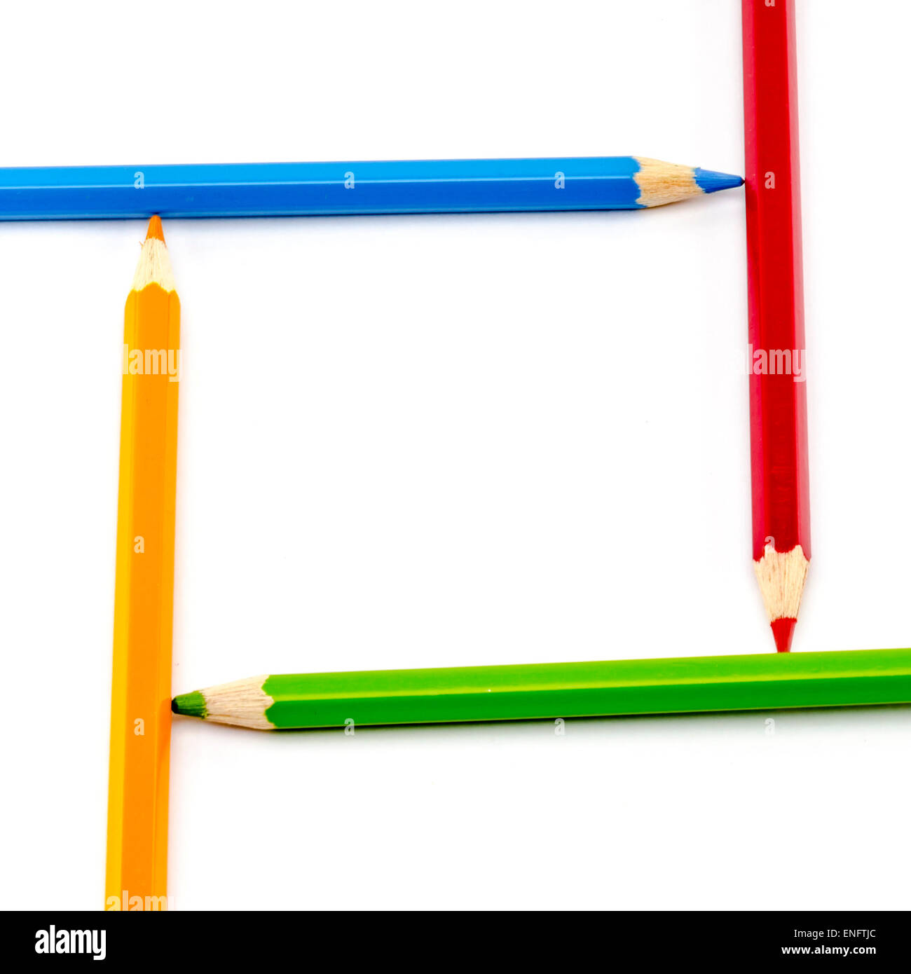 color pencils isolated on white background Stock Photo - Alamy