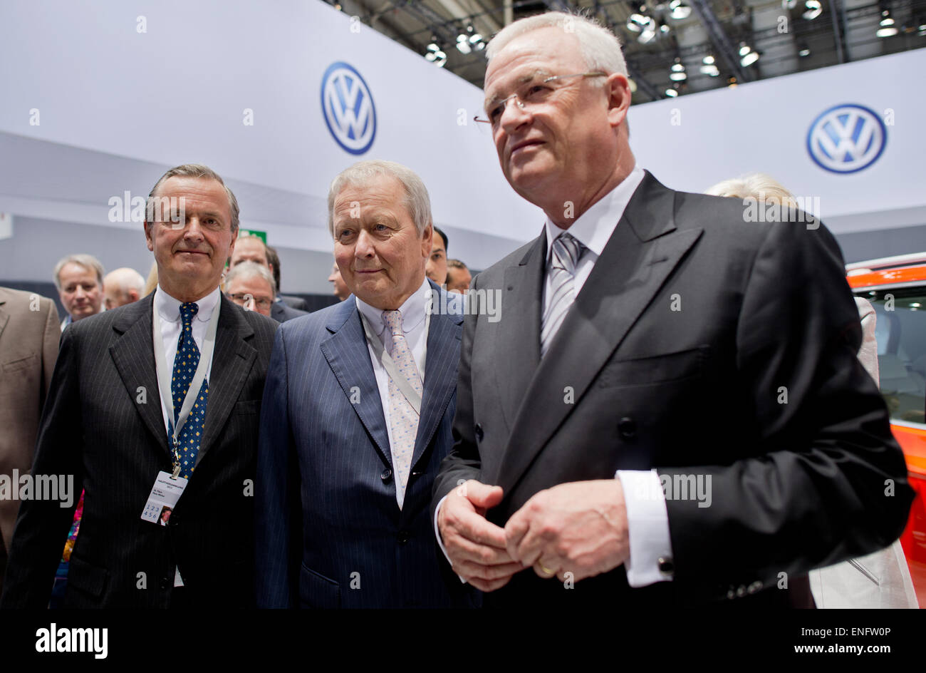 Hanover, Germany. 05th May, 2015. Hans Michel Piech (L-R) and Wolfgang ...