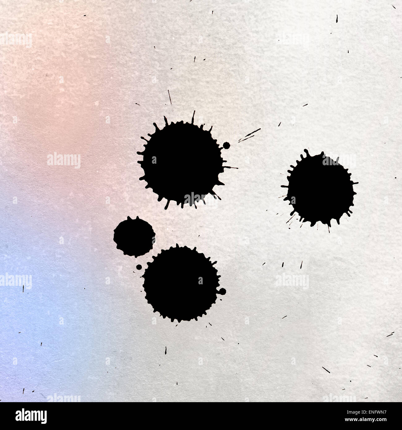 Ink spot on colored textured paper Stock Photo Alamy