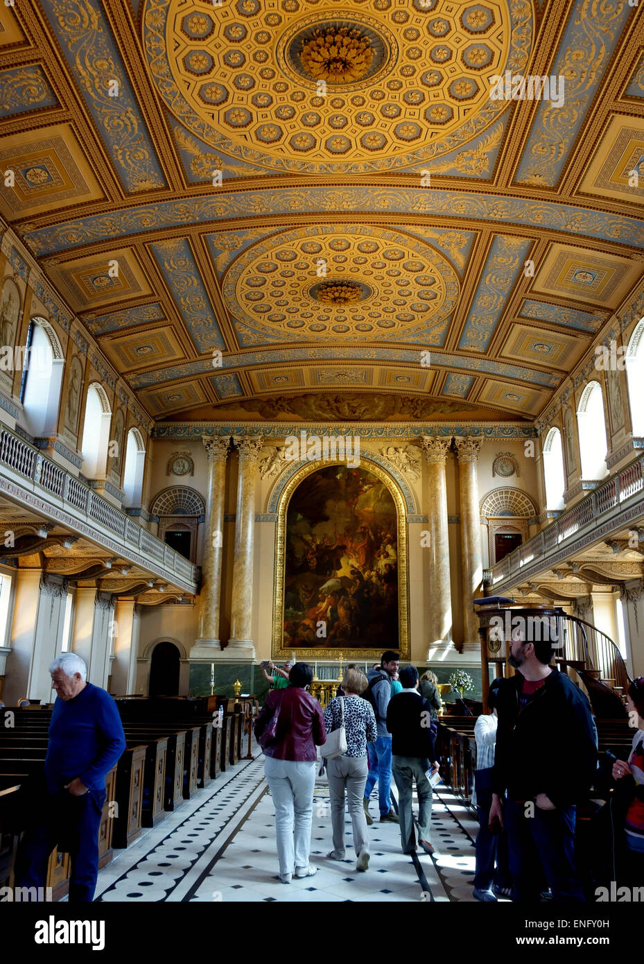 Chapel of the Old Royal Naval College, Greenwich, London Stock Photo