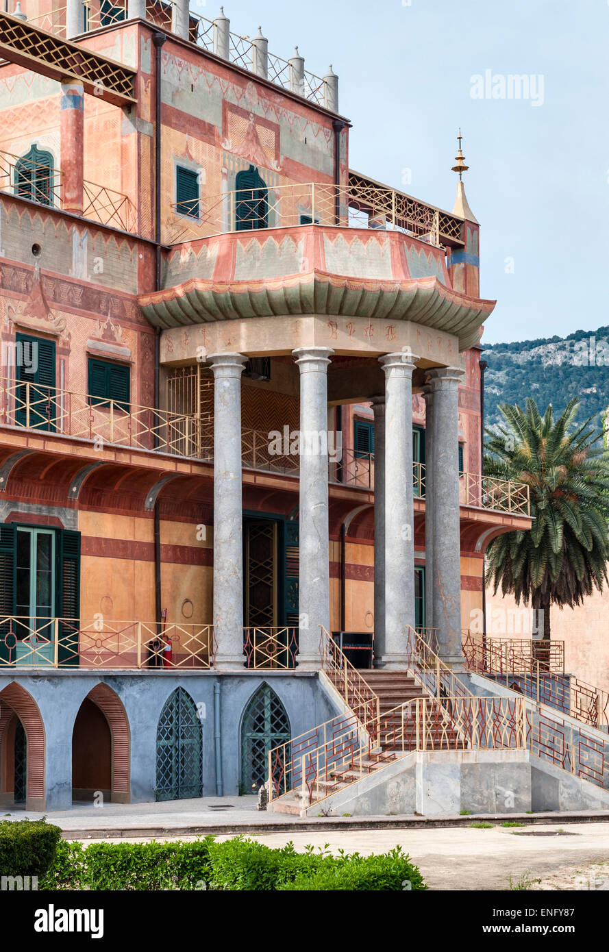 The Palazzina Cinese in the Parco della Favorita, Palermo, Sicily. Built in the 'Chinese' style in 1799, the palace belonged to the ruling Bourbons Stock Photo