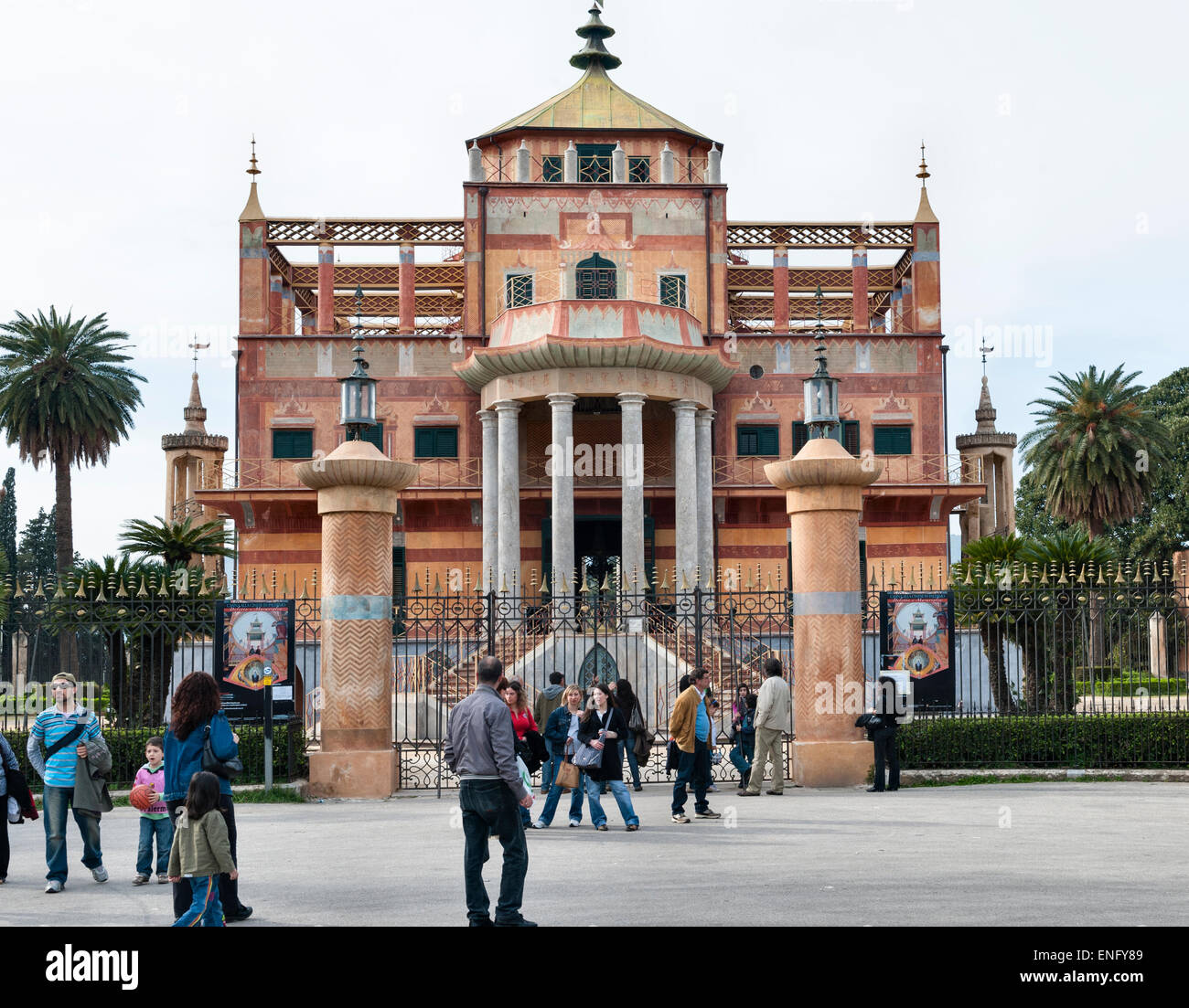 The Palazzina Cinese, Palermo, Sicily. Built in the 'Chinese' style in 1799, the palace belonged to the ruling Bourbon family. Stock Photo