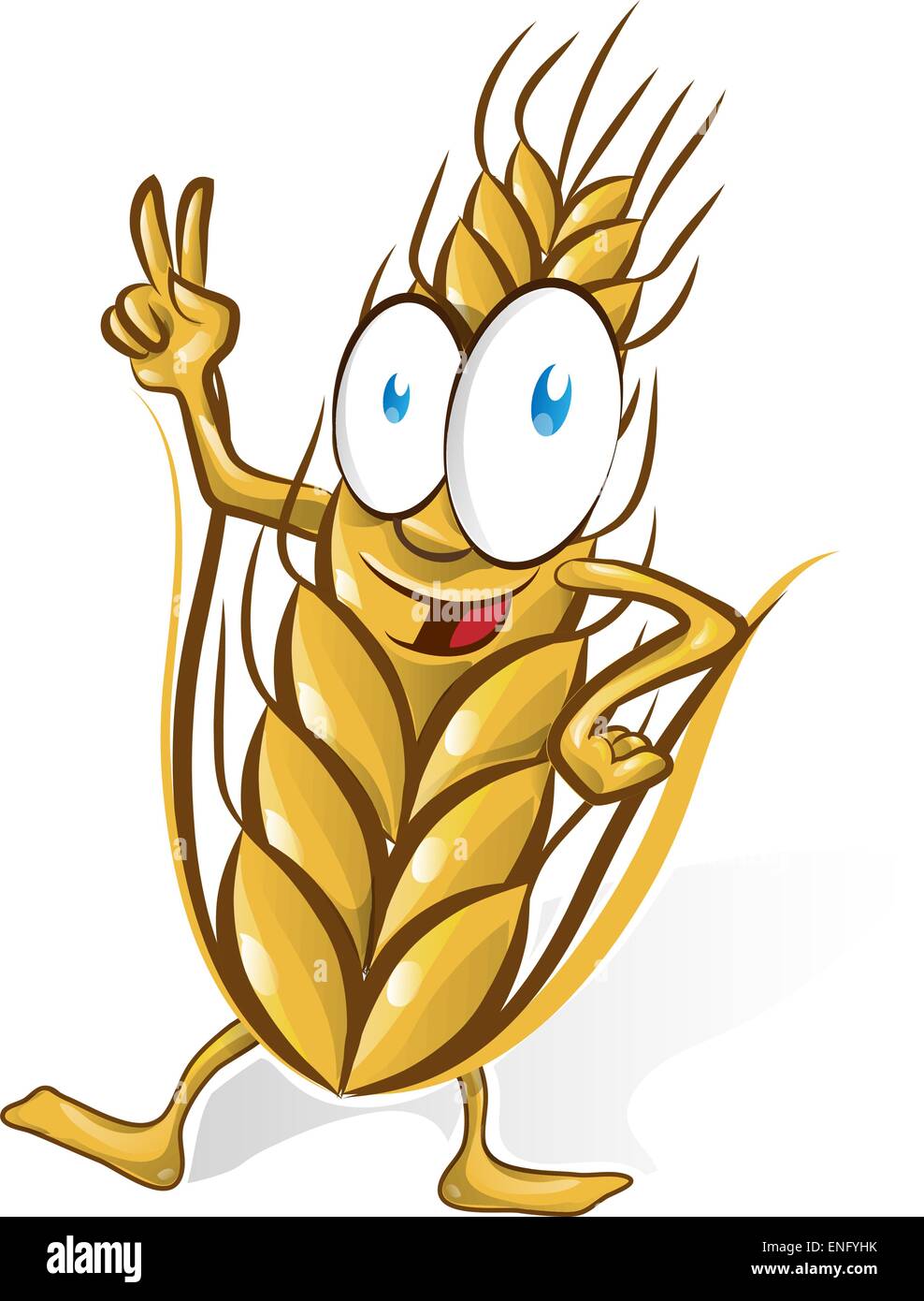 wheat cartoon isolated on white  background Stock Vector