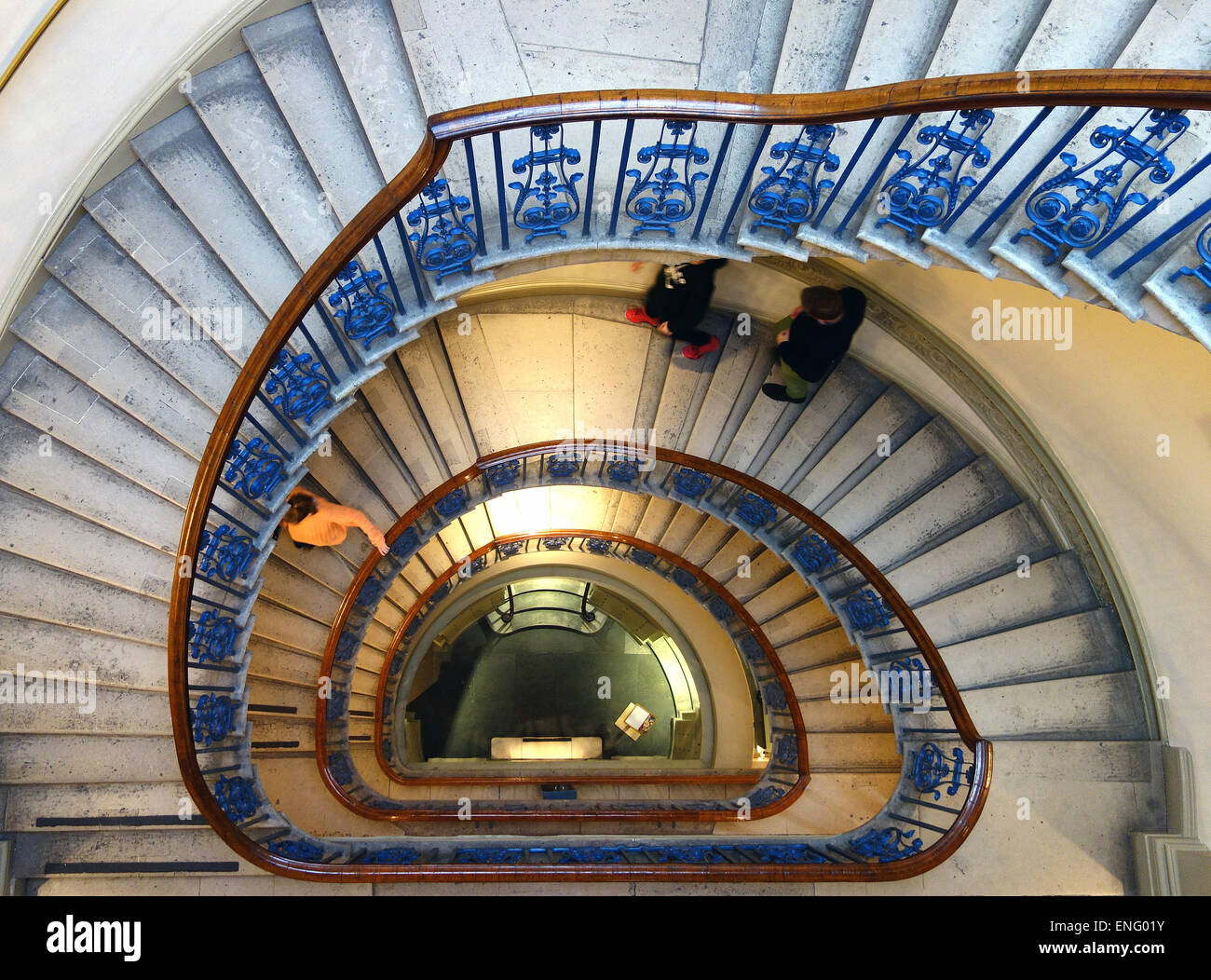 A spiral staircase in London Stock Photo