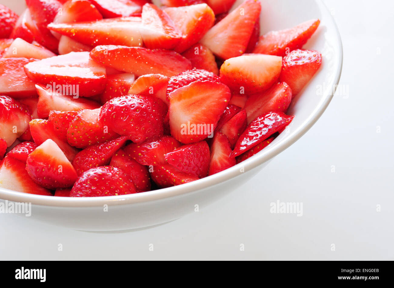 Strawberries Close up White Background Stock Photo - Alamy