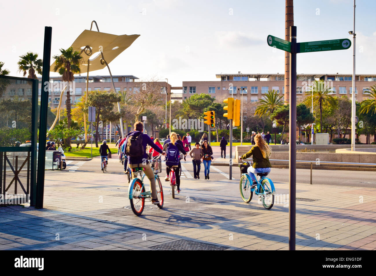 Vila Olimpica. Barcelona, Catalonia, Spain Stock Photo Alamy
