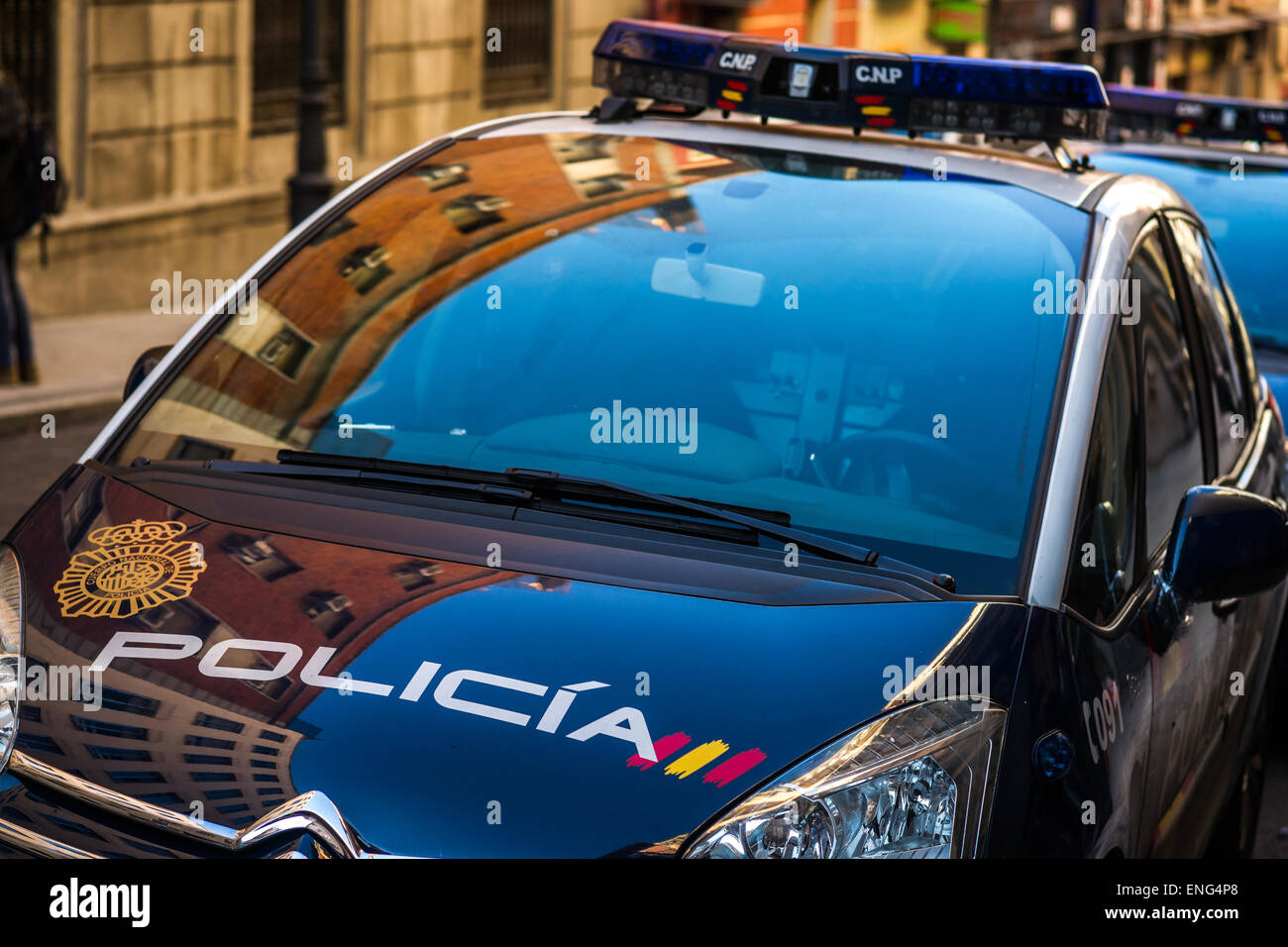 Police car in Madrid, Spain Stock Photo Alamy