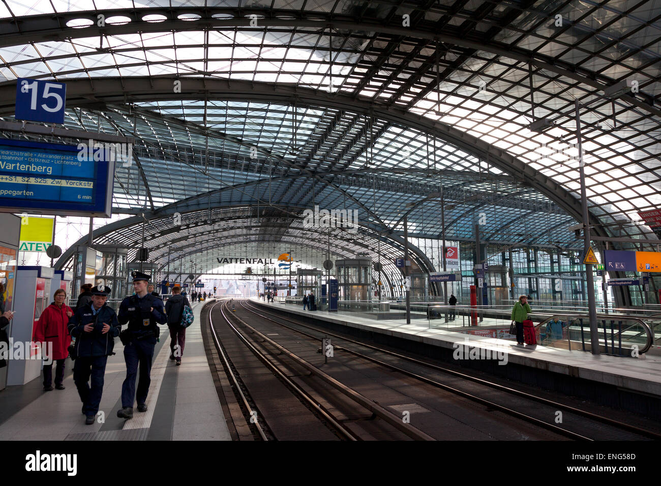 Berlin Hauptbahnhof (Berlin's main railway station) in Germany´s Capital City Berlin Stock Photo