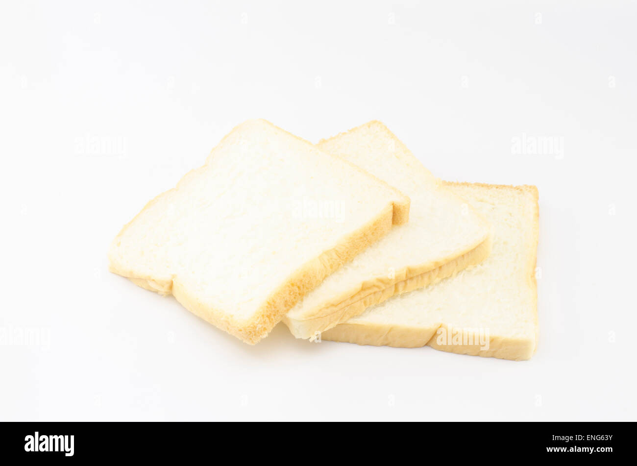 sliced bread isolated on white background Stock Photo - Alamy