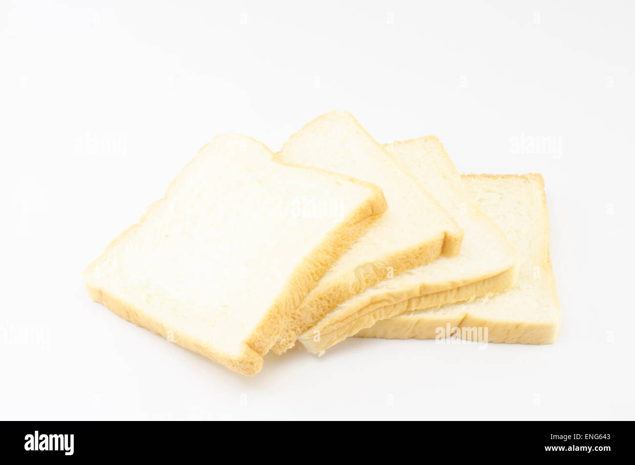 sliced bread isolated on white background Stock Photo - Alamy