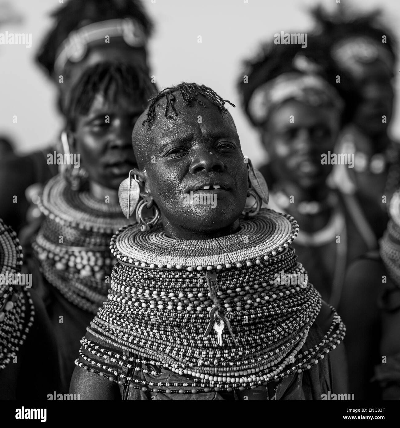 Turkana tribal woman Black and White Stock Photos & Images - Alamy